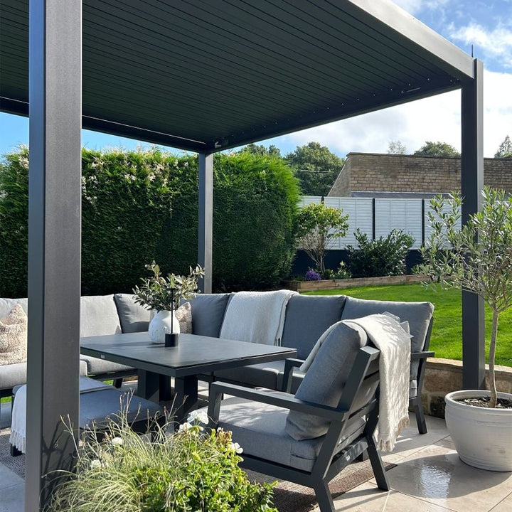 3M x 3M Square NOVA TITAN PLUS Pergola GREY New 2025 Model