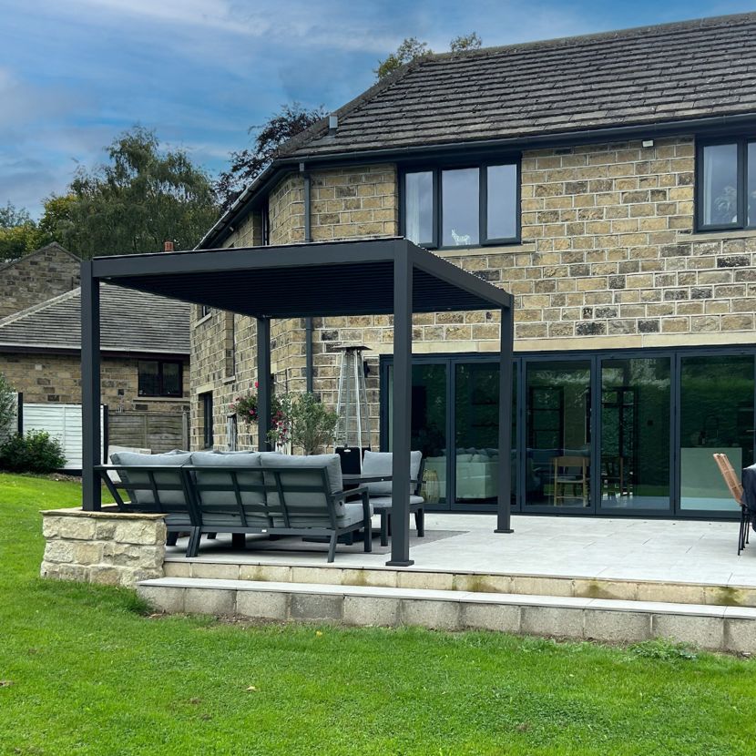 3M x 3M Square NOVA TITAN PLUS Pergola GREY New 2025 Model