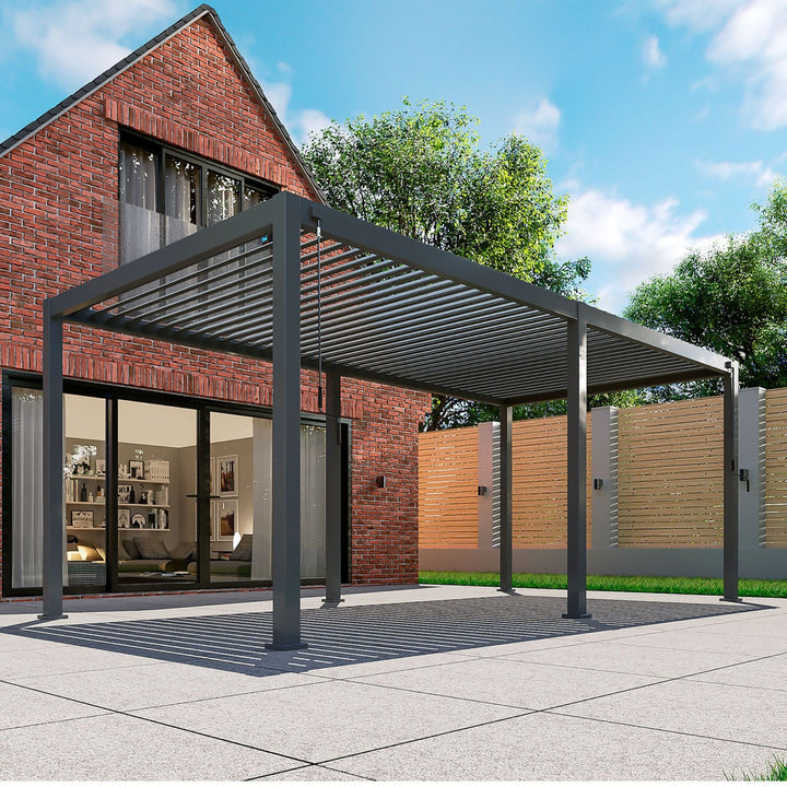 6M x 3.6M Rectangular NOVA TITAN Pergola GREY New 2025 Model