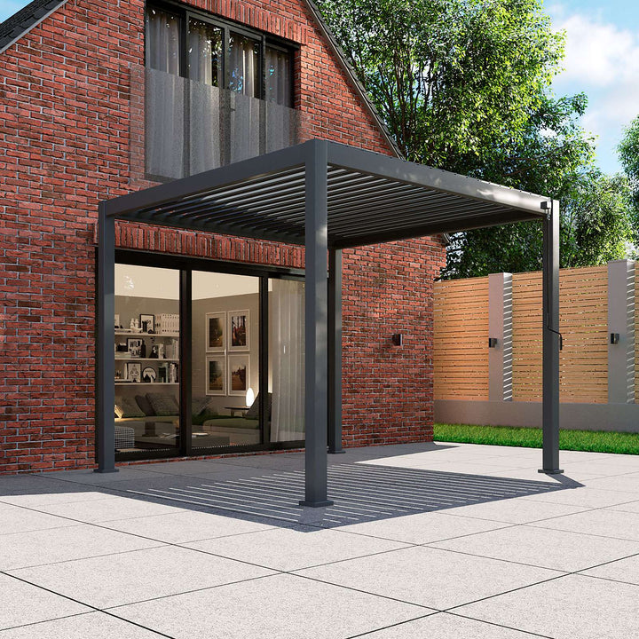 3.6M x 3.6M Square NOVA TITAN Pergola GREY New 2025 Model