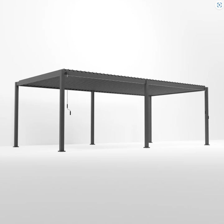 8M x 3.6M Rectangular NOVA TITAN Pergola GREY New 2025 Model