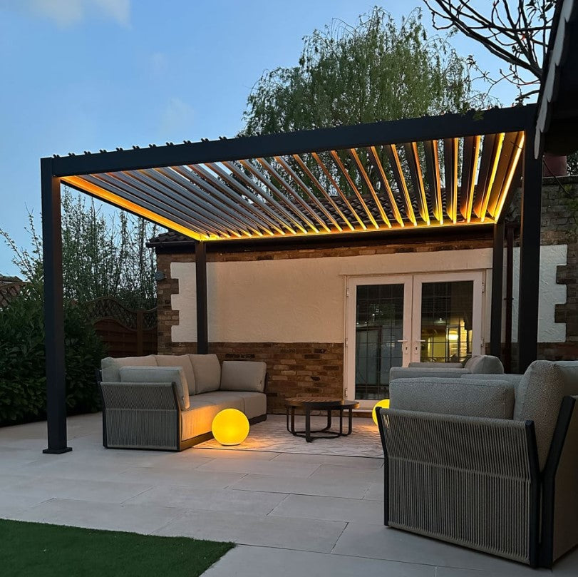 4M x 3M Rectangular NOVA TITAN PLUS Pergola GREY New 2025 Model