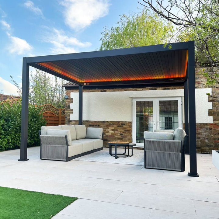 4M x 3M Rectangular NOVA TITAN PLUS Pergola GREY New 2025 Model