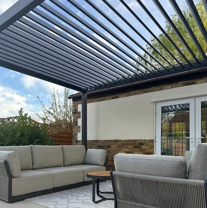 4M x 3M Rectangular NOVA TITAN PLUS Pergola GREY New 2025 Model