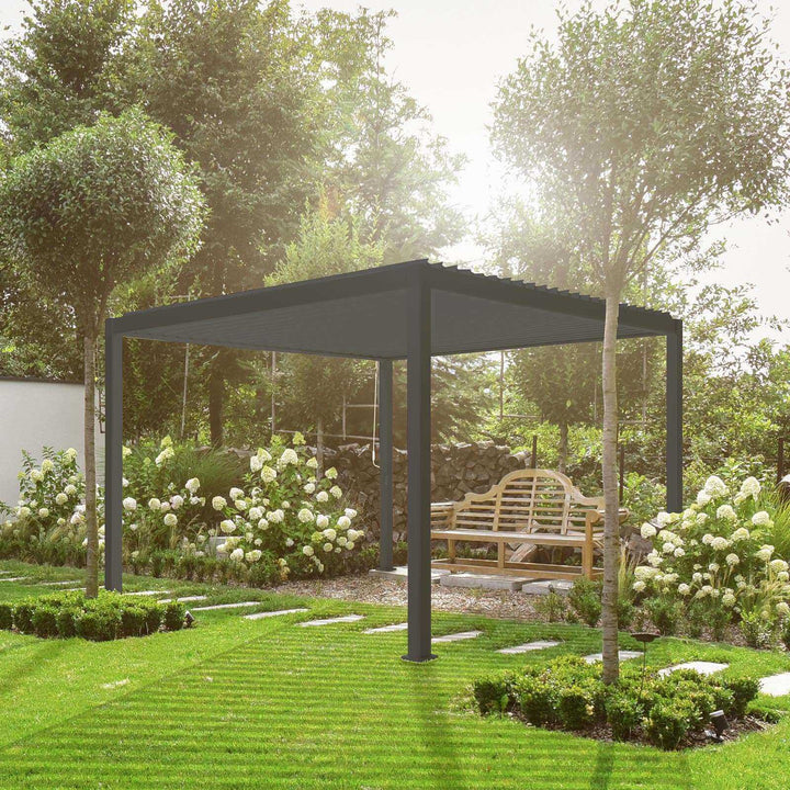 3.6M x 3.6M Square NOVA TITAN Pergola GREY New 2025 Model