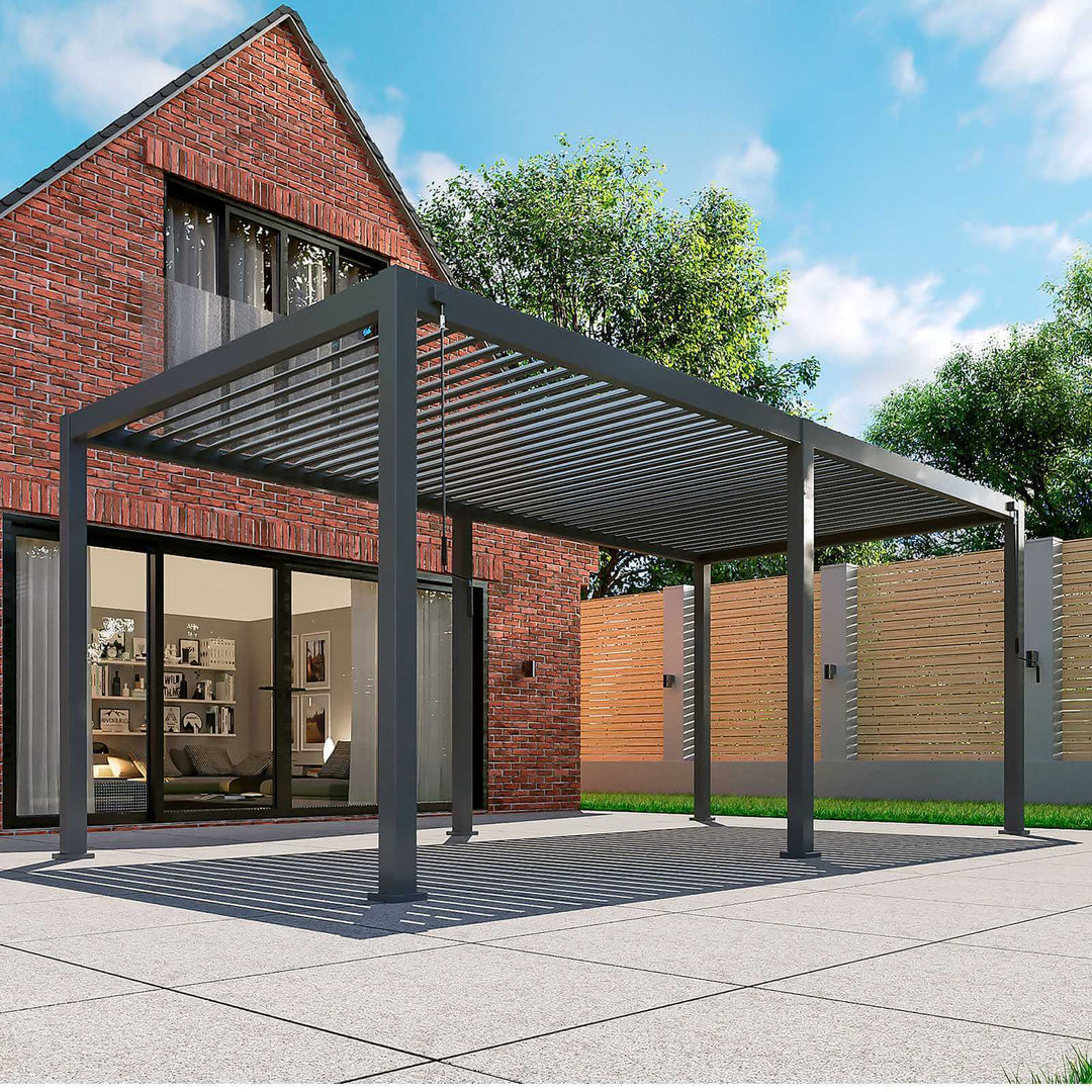 6M x 3M Rectangular NOVA TITAN Pergola GREY New 2025 Model