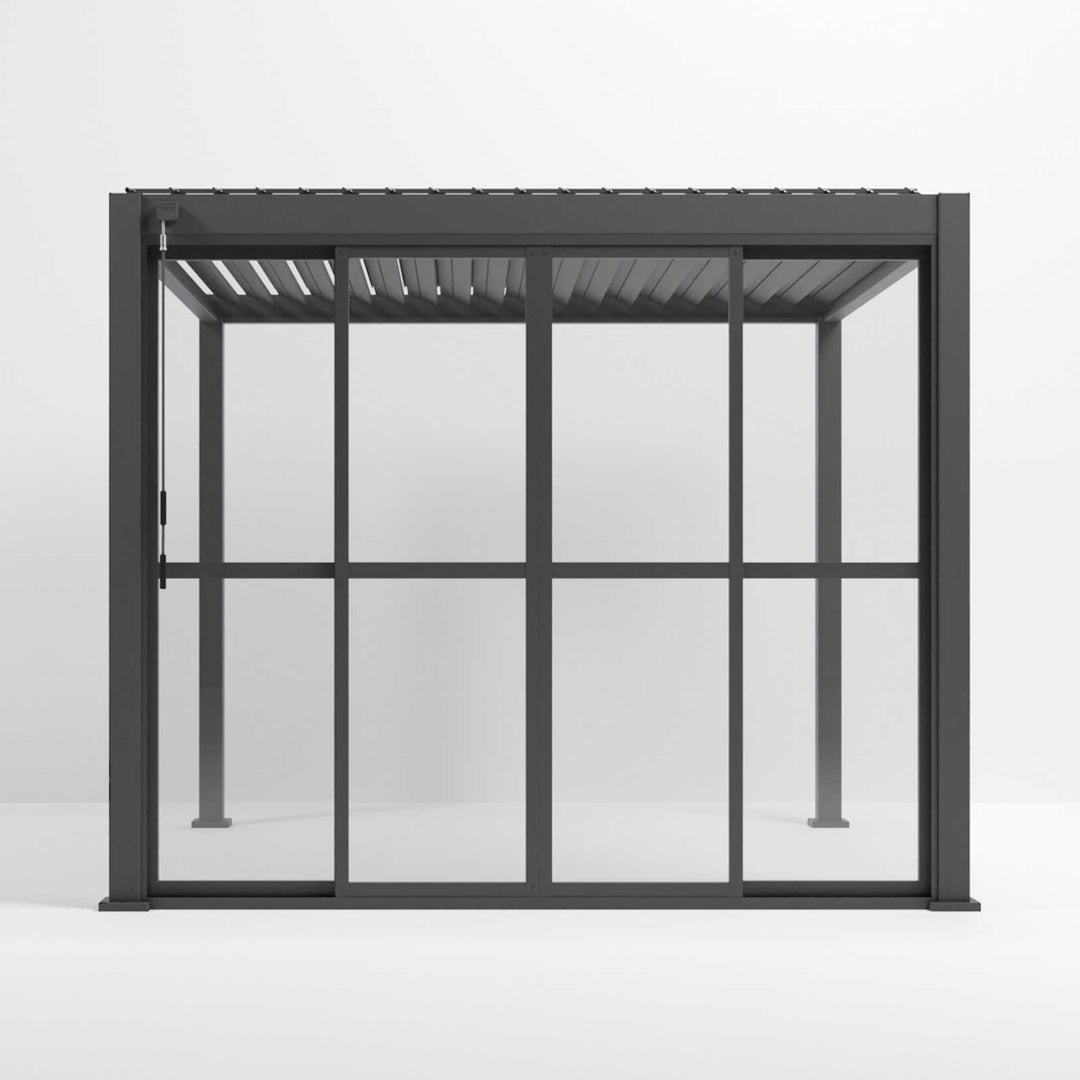 3M NOVA Titan Aluminium Transparent French Sliding Door System Graphite Grey