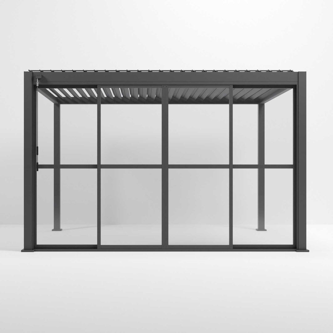 4M NOVA Titan Aluminium Transparent French Sliding Door System Graphite Grey