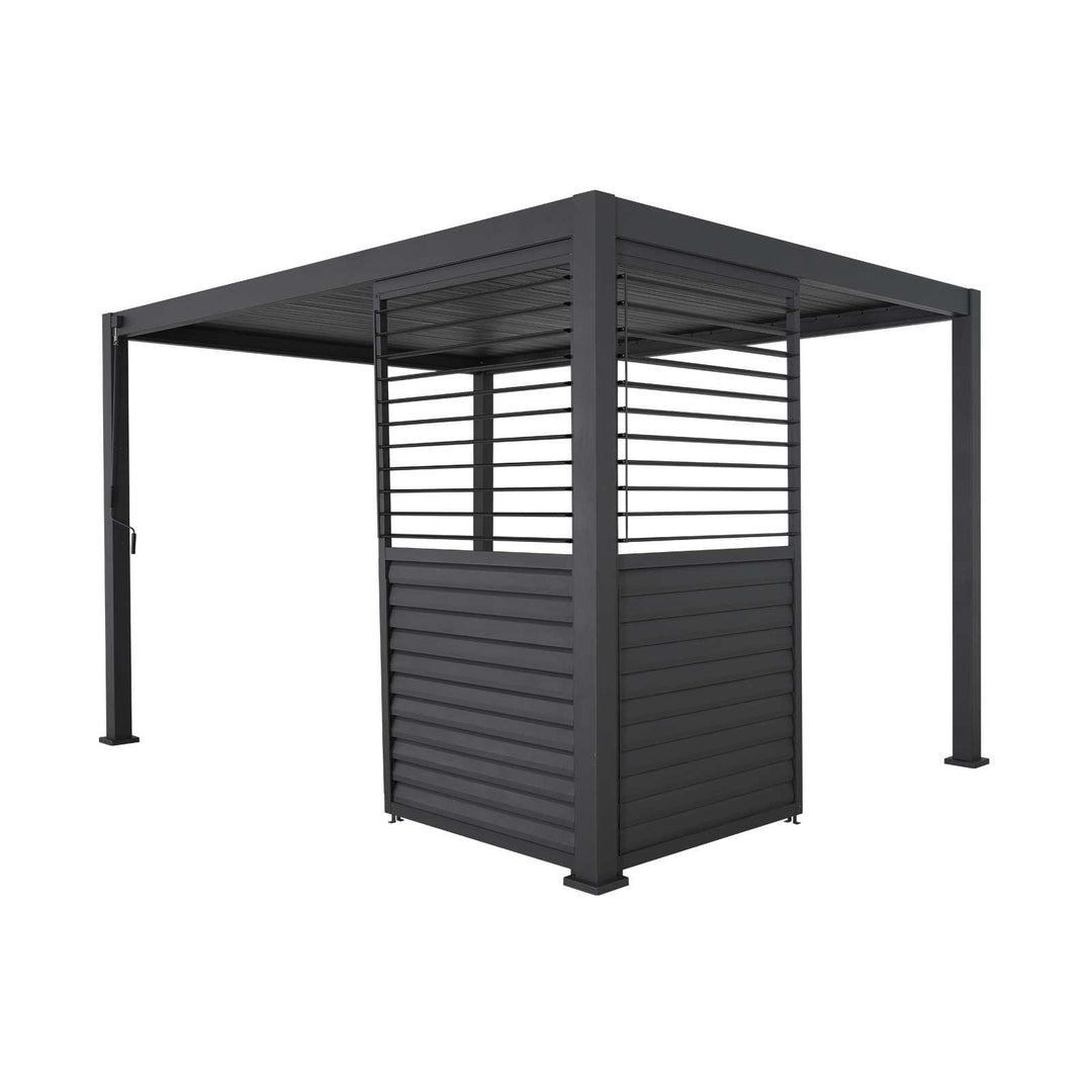 1M NOVA TITAN Aluminium Pergola ADJUSTABLE LOUVERED WALL - GREY