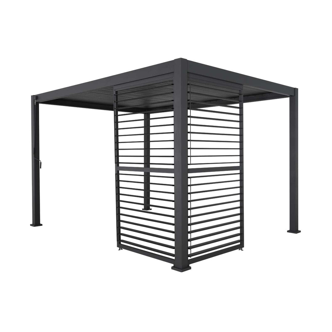 1M NOVA TITAN Aluminium Pergola ADJUSTABLE LOUVERED WALL - GREY