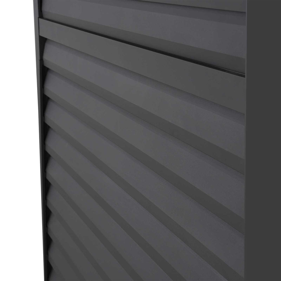 1M NOVA TITAN Aluminium Pergola ADJUSTABLE LOUVERED WALL - GREY