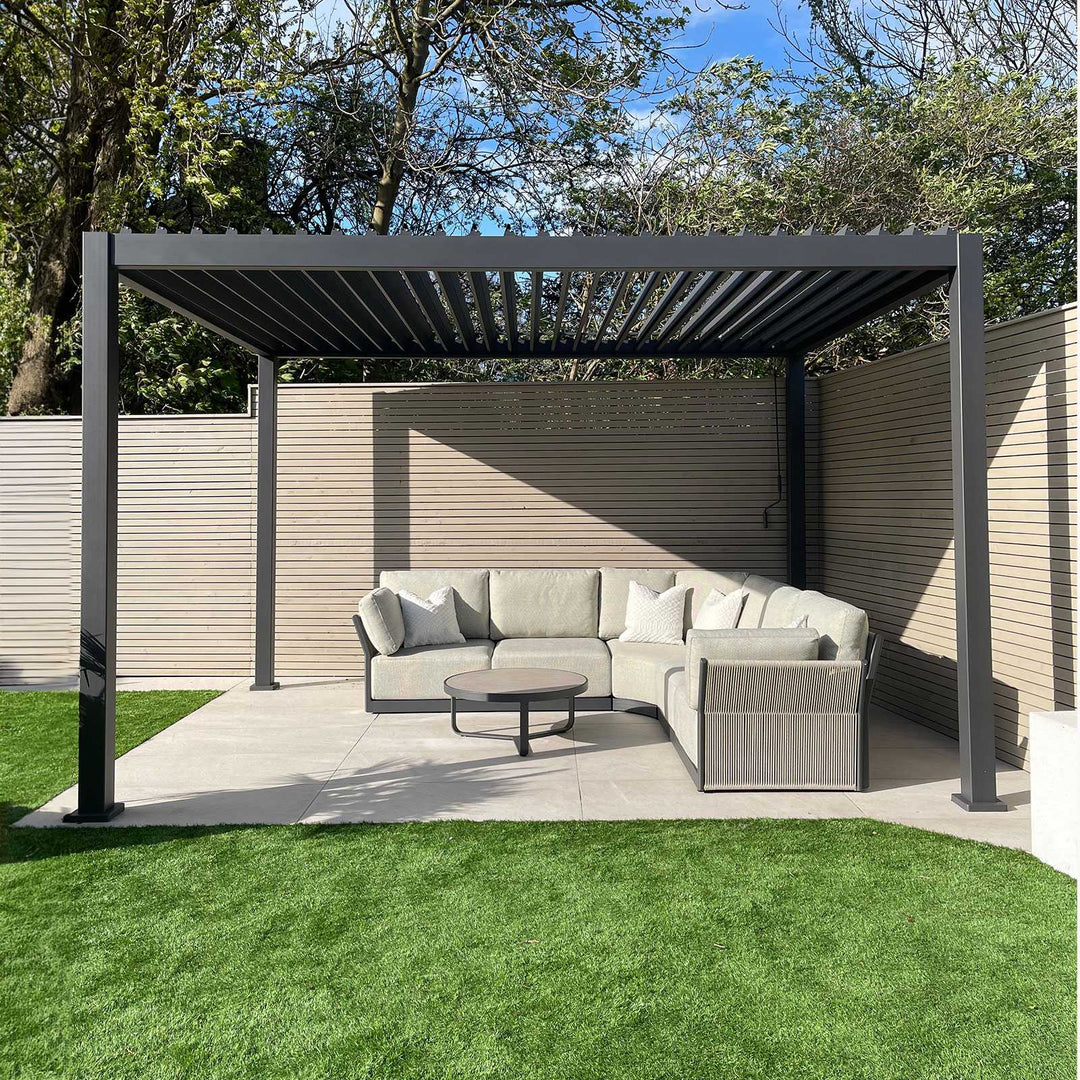 4M x 3.6M Rectangular NOVA TITAN Pergola GREY New 2025 Model