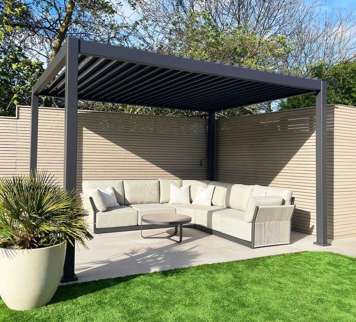 4M x 3.6M Rectangular NOVA TITAN Pergola GREY New 2025 Model