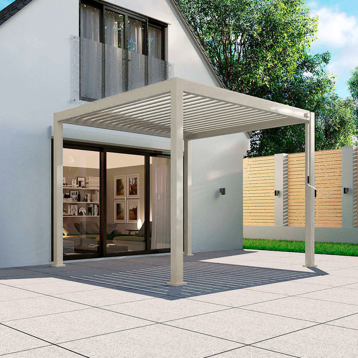 3M x 3M Square NOVA TITAN Pergola PEBBLE New 2025 Model